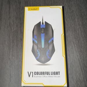 T-WOLF V1 Summoner Business Office Wired Rainbow Glow Mouse